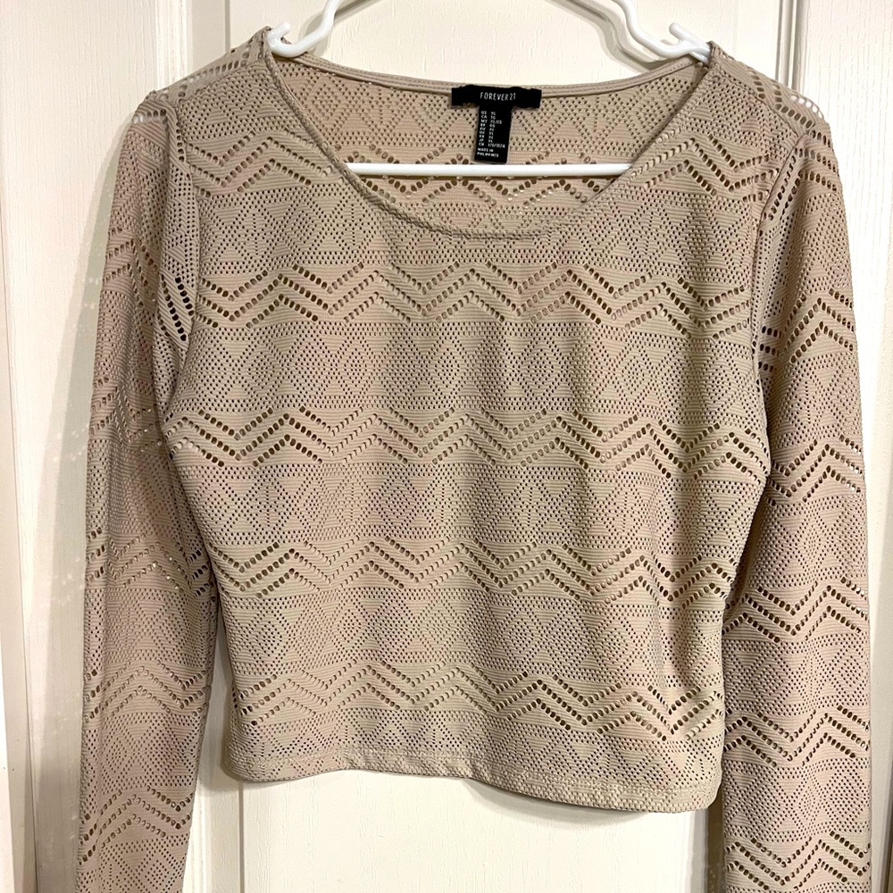 Forever 21 XL Beige Crop